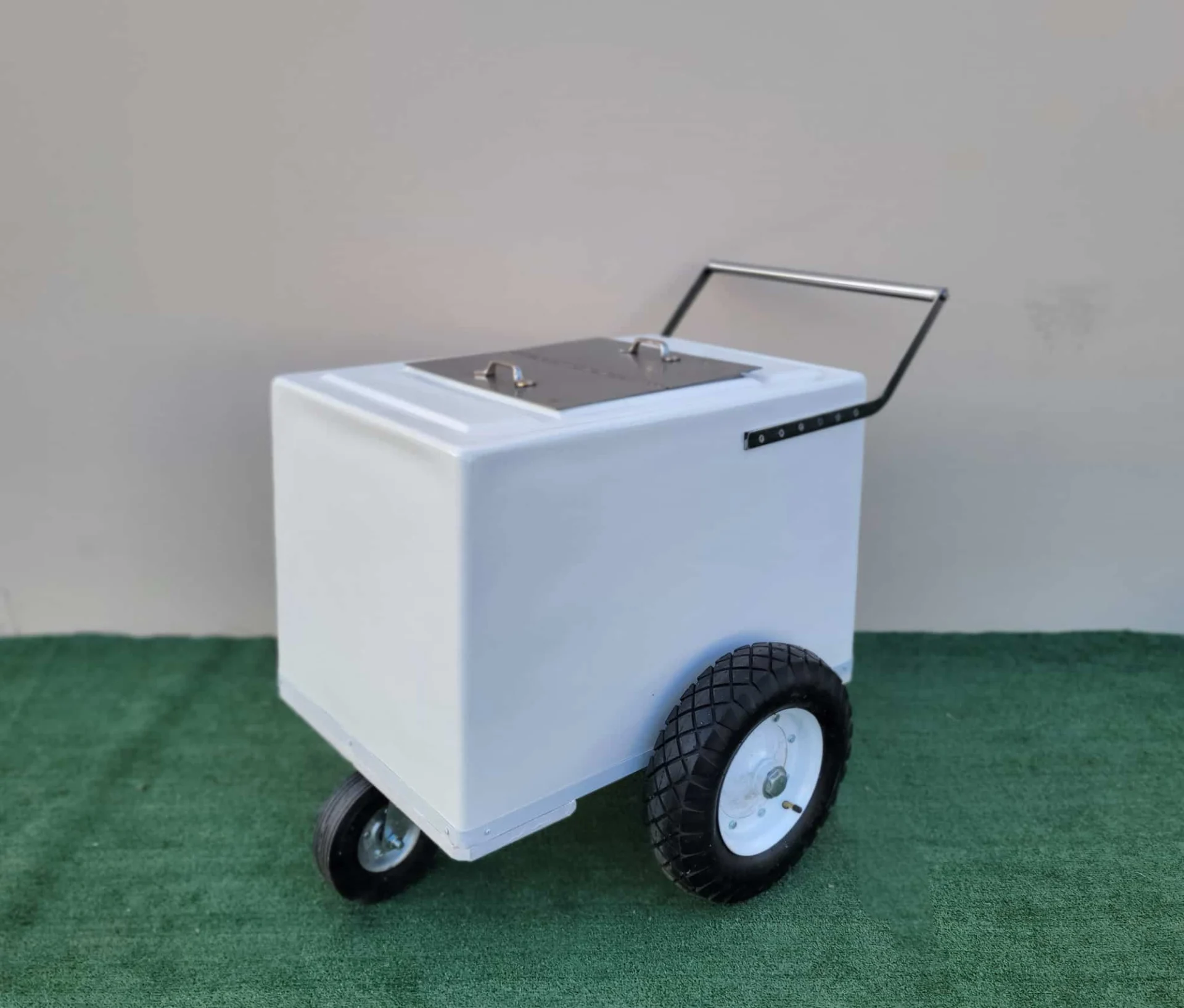 Classic Popsicle Cart Standard Size White with Thick Tires