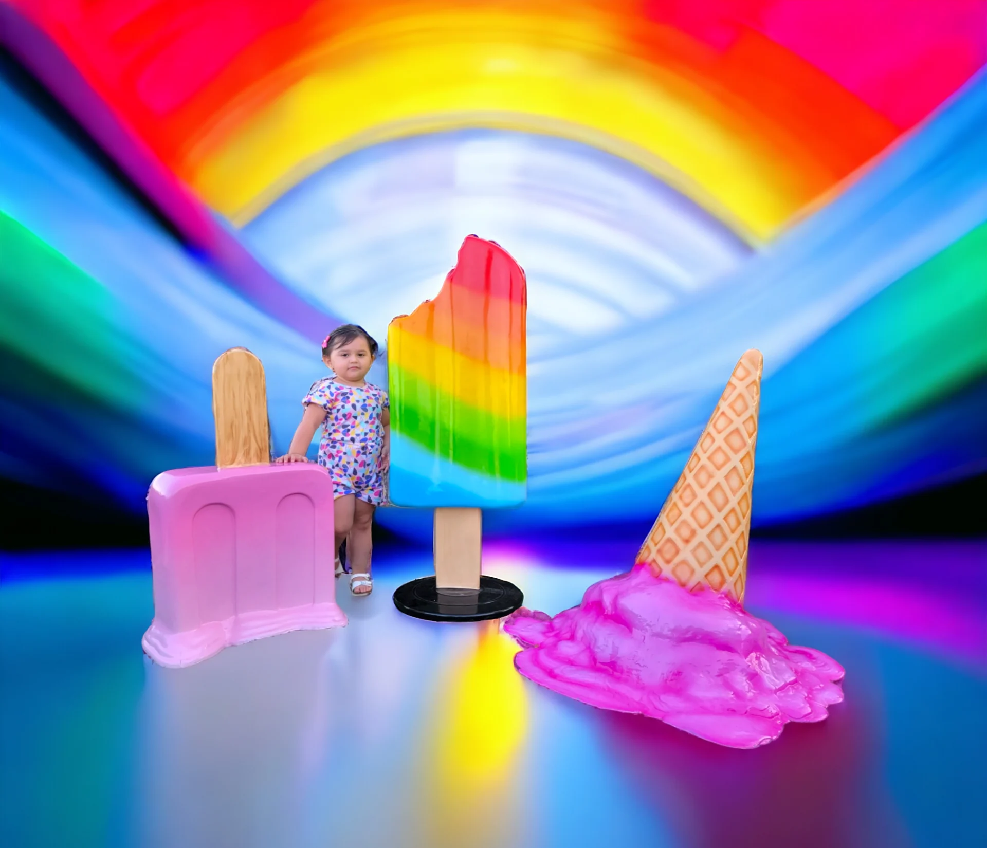 48.5” Multicolor Standing Popsicle Prop