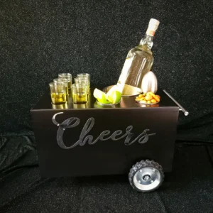 Shot Glass Cart Table Top Bar