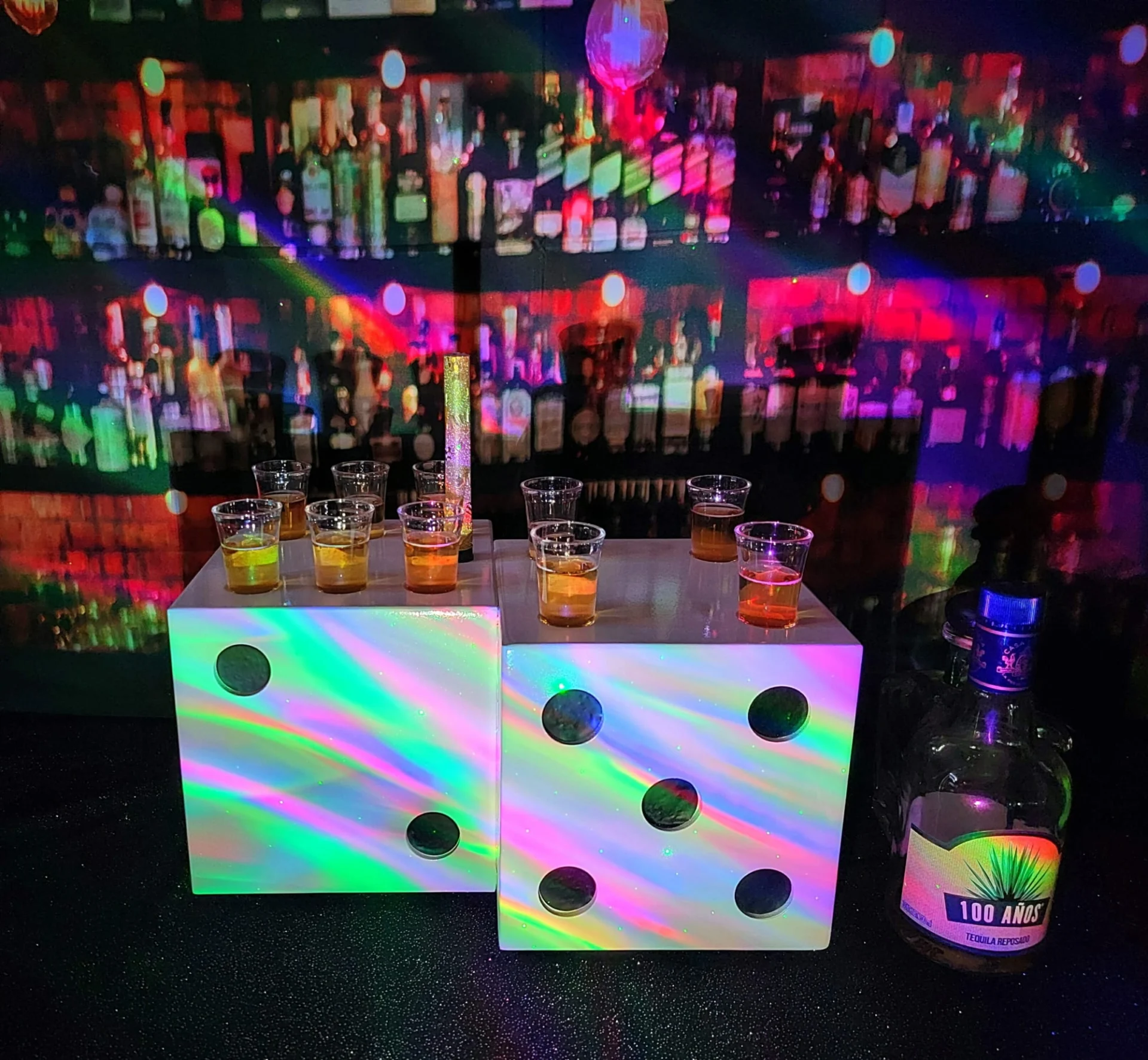 Dice Shaped Tasting Flight Tray