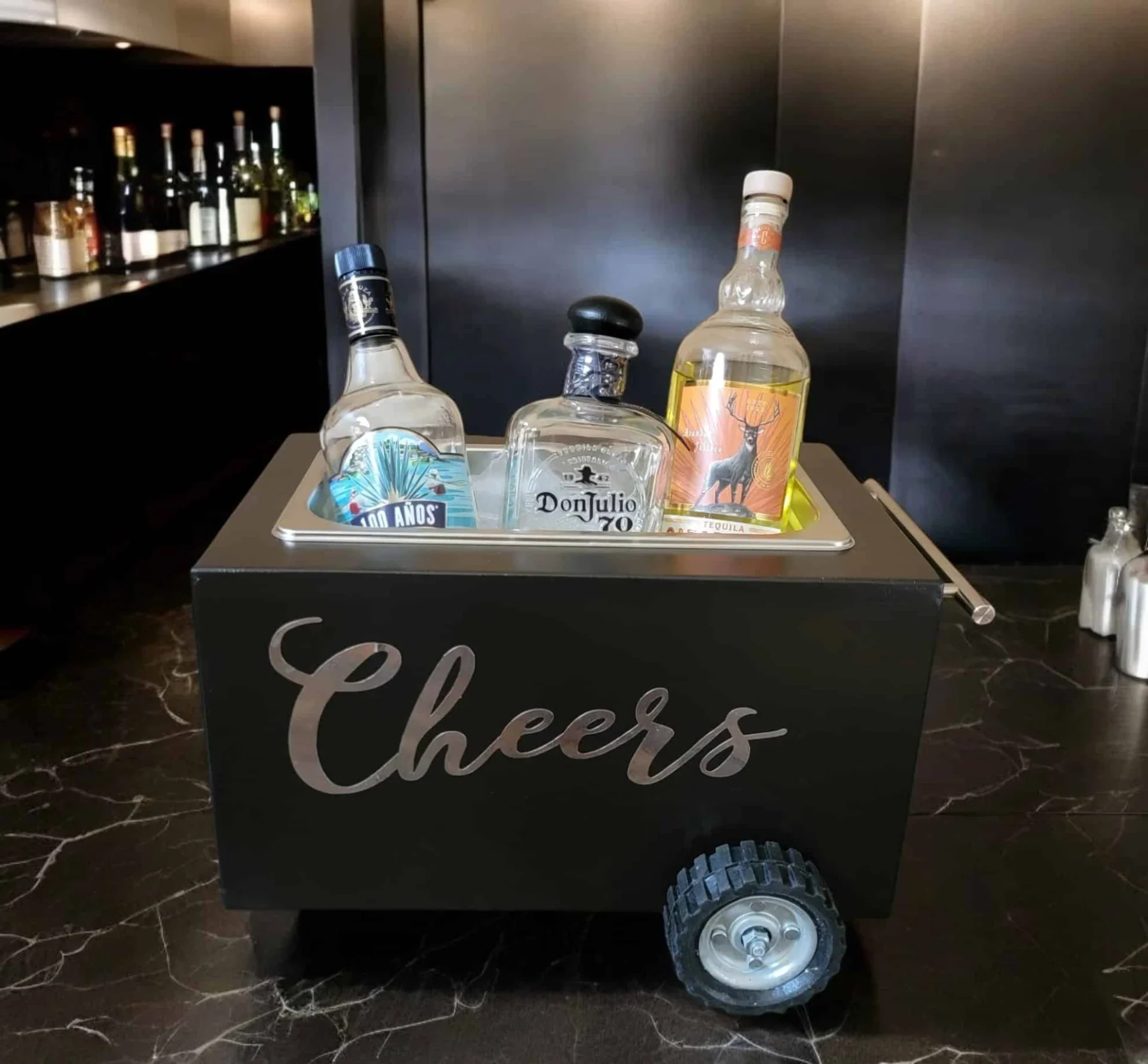 Bottle service Table Top Bar Cart