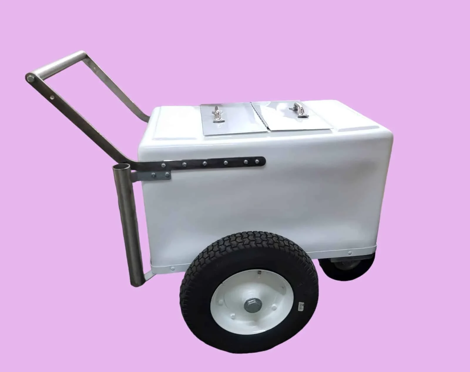 Classic Popsicle Cart Small Size White with Thick Tires