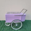 Popsicle Cart Small Size Purple with stainless steel trim and bicycle Tires