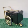 Elegant Standard Size Popsicle Cart Black with Gold Trim