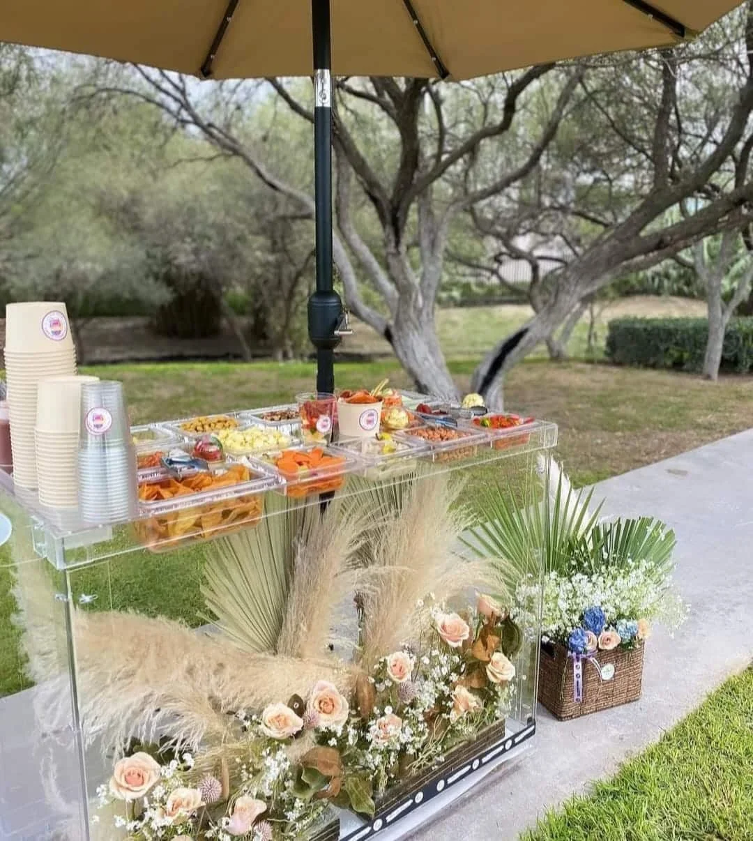 Acrylic snack Cart with lights