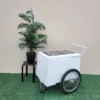 Standard White Popsicle Cart with 3 openings